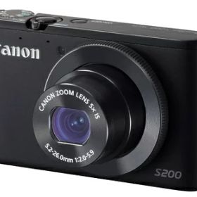 【中古】 Canon デジタルカメラ PowerShot S200(ブラック) F値2.0 広角24mm 光学5倍ズーム PSS200(BK)