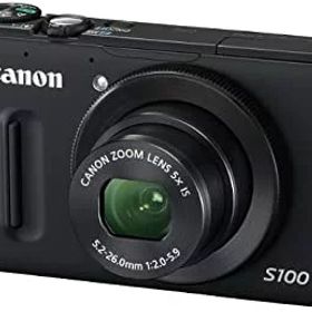 【中古】［状態良好］Canon デジタルカメラ PowerShot S100 ブラック PSS100(BK) 1210万画素 広角24mm 光学5倍ズーム 3.0型TFT液晶カラーモニター