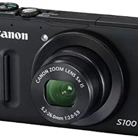 【中古】Canon デジタルカメラ PowerShot S100 ブラック PSS100(BK) 1210万画素 広角24mm 光学5倍ズーム 3.0型TFT液
