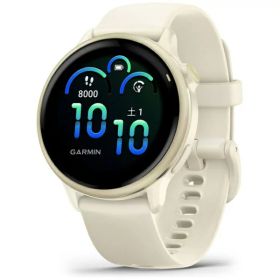 【エントリーで最大全額ポイント還元｜8/11まで】 GARMIN｜ガーミン vivoactive 6 （ヴィヴォアクティブ 6） GPSスマートウォッチ Bone / Lunar Gold 010-02985-31【Suica対応】