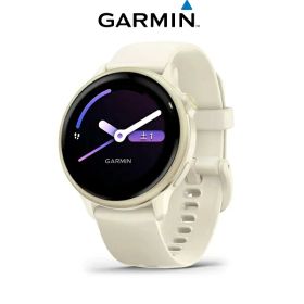 Garmin ガーミン vivoactive 6 フィットネスGPSウォッチ Bone / Lunar Gold