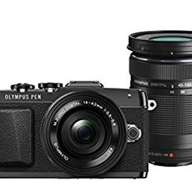 【中古】【非常に良い】OLYMPUS PEN E-PL7 EZダブルズームキット ブラック ミラーレス一眼 E-PL7 EZ DZKIT BLK