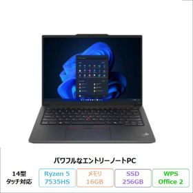 【月末月初限定 ポイントUP＆クーポン】 Lenovo ThinkPad E14 Gen 6 ノートパソコン 21M3CTO1WW Windows11 Office付き Ryzen 5 7535HS メモリ16GB SSD256GB 14インチ タッチ対応 再生品Sランク