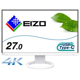 EIZO 液晶ディスプレイ FlexScan （USB Type-C対応 ノートPC給電 疲れ目軽減） ［27型 / 4K(3840×2160) / ワイド］ ホワイト EV2740S-