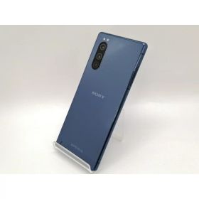 【中古】SONY au 【SIMロック解除済み】 Xperia 5 SOV41 ブルー【三宮センター】保証期間1ヶ月【ランクC】