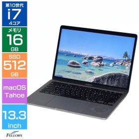 【エントリーでポイント10倍】 【Cランク 訳あり】中古ノートパソコン Apple MacBook Pro 13インチ 2020年 A2251 スペースグレイ Core i7 2.3GHz メモリ16GB SSD 512GB PCIe タッチバー 2ボル式 ハングルキー Tahoe 薄型 軽量 パソコン