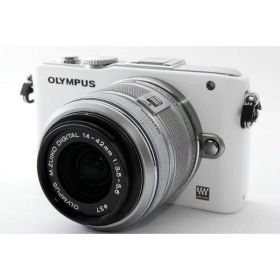 【中古】 オリンパス OLYMPUS E-PL3 ホワイト レンズセット 美品 付 当店保証30日間 人気 ミラーレス 一眼レフ 交換レンズ カメラ