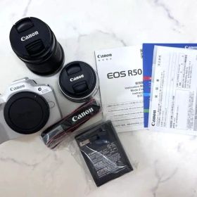 Canon EOS R50 〈ホワイト〉ミラーレスカメラ ダブルズームキット