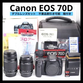 美品 【Canon EOS 70D ダブルレンズセット】 安心返品保証あり