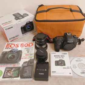 【172d】Canon EOS80D 一眼レフカメラ 本体&レンズ2本