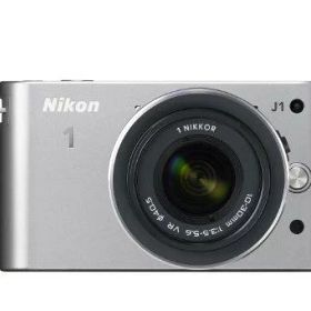 【中古】Nikon ミラーレス一眼カメラ Nikon 1 (ニコンワン) J1 (ジェイワン) 標準ズームレンズキット シルバーN1 J1HLK SL