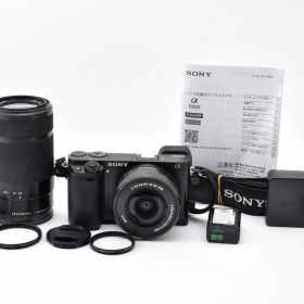 ★極上美品★Sony ソニー α6000 ブラック / E 55-210mm f4.5-6.3 OSS / E PZ 16-50mm F3.5-5.6 OSS＜ショット数約4536回＞★V2H #60