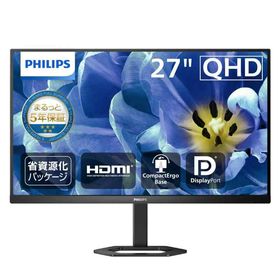 PHILIPS 液晶ディスプレイ PCモニター 27E1N5500B/11 (27インチ/5年/WQHD/IPS/HDMI,Display Port/高さ調整/チルト/ピボット/フレームレス