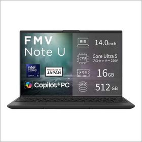 富士通 FUJITSU ノートパソコン FMV Note U [ Copilot+ PC / 14型 / Win11 Home / Core Ultra 5 / Office選択可能 ] ピクトブラック FMVU500L2B