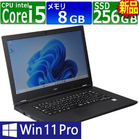 中古パソコン NEC VKT16X-5 Windows11 ノートPC 一年保証 第8世代 Core i5 8265U 1.6(〜最大3.9)GHz MEM:8GB SSD:256GB(新品) DVDマルチ