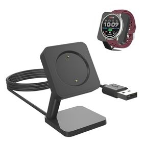 【新登場】 Amazfit Active 2 / Bip 6 充電器 充電スタンド ホルダー 頑丈 低発熱 軽量 小型 持ち運び便利 USB 高耐久 磁気吸着 (ブラッ