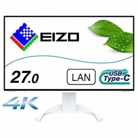【中古】（非常に良い）EIZO FlexScan EV2740X-WT （27.0型モニター/3840×2160/USB Type-C対応/ノートPC給電/疲れ目軽減/ホワイト）