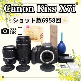 ショット数少❤Canon kiss x7i ✨ダブルレンズ✨初心者✨一眼レフ
