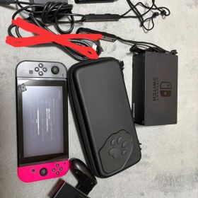 Nintendo Switch 本体 グレー ピンク 付属品付き箱無し