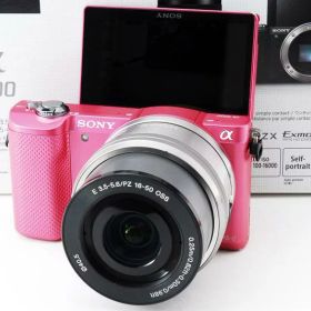 【中古】SONY ミラーレス一眼 α5000 パワーズームレンズキット ピンク ILCE-5000L-P