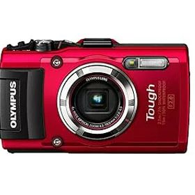 【中古】(非常に良い)OLYMPUS デジタルカメラ STYLUS TG-3 Tough レッド 1600万画素CMOS F2.0 15m防水 100kgf耐荷重 GPS+電子コンパス&内蔵Wi-Fi TG-3 RED