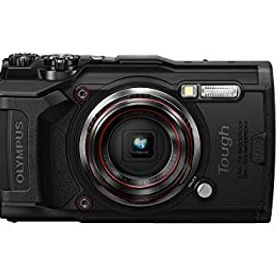 【中古】OLYMPUS デジタルカメラ Tough TG-6 ブラック 1200万画素CMOS F2.0 15m 防水 100kgf耐荷重 GPS 内蔵Wi-Fi TG-6BLK