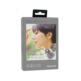爆買グリーンハウス オープンイヤー ワイヤレスイヤホン イヤーカフタイプ GH-OWSB-GY グレー