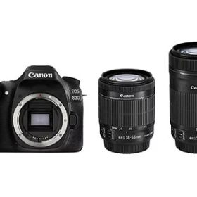 新品 CANON EOS 80D ダブルズームキット 保証書他店印付き 保証無
