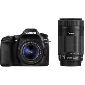 【中古】 キヤノン Canon EOS 80D ダブルズームキット EF-S18-55 IS STM/EF-S55-250 IS STM付属 当店保証30日間 人気 ミラーレス 一眼レフ 交換レンズ カメラ