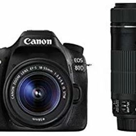 【中古】Canon デジタル一眼レフカメラ EOS 80D ダブルズームキット EF-S18-55 IS STM/EF-S55-250 IS STM付属 EOS80D-WKIT