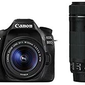 【中古】【非常に良い】Canon デジタル一眼レフカメラ EOS 80D ダブルズームキット EF-S18-55 IS STM/EF-S55-250 IS STM付属 EOS80D-WKIT