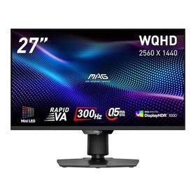 MSI ゲーミングモニター MAG 274QPF X30MV/27インチ/Mini LED/WQHD/RAPID VA/300Hz/0.5ms(GTG)/HDMI2.1/DP1.4a/DisplayHD
