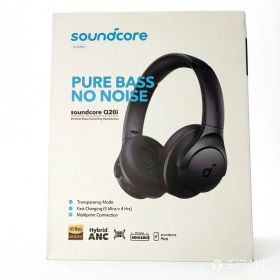 【訳あり】Anker Soundcore Q20i ブラック | （Bluetooth 5.0 ワイヤレス ヘッドホン）ハイブリッドアクティブノイズキャンセリング/ハイレゾ対応（有線） / 外音取り込みモード/重低音 / 最大60時間長時間音楽再生 / サウンドカスタマイズ可能/専用アプリ対応 X0018ZQ181