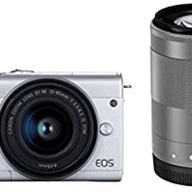 【中古】【非常に良い】Canon ミラーレス一眼カメラ EOS M200 ダブルズームキット ホワイト EOSM200WH-WZK