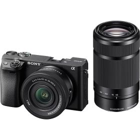 SONY(ソニー) ミラーレス一眼カメラ α6400 ダブルズームレンズキット(同梱レンズ:SELP16502+SEL55210) ブラック ILCE-6400X BQ レンズ交換式 APS-C 6400X Black