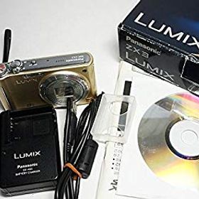 【中古】パナソニック デジタルカメラ ルミックス ゴールド DMC-ZX3-N