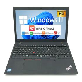 【薄型】【迷ったらコレ！】 Lenovo ThinkPad L580 第8世代 Core i5 8250U/1.60GHz 8GB HDD250GB Windows11 64bit WPSOffice 15.6インチ HD カメラ テンキー 無線LAN 中古パソコン ノートパソコン PC Notebook 【中古】