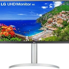 LG電子 27UP650K-W 27型液晶ディスプレイ/ 3840×2160/ DP、HDMI/ ホワイト/ スピーカーなし/ 昇降/ チルト/ 回転