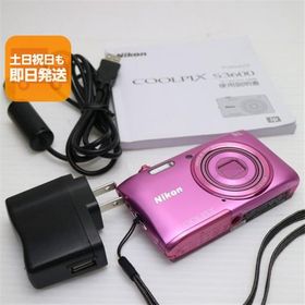 超美品 COOLPIX S3600 アザレアピンク 即日発送 デジカメ ニコン 本体 あすつく 土日祝発送OK