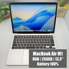 【バッテリー100％】 MacBook Air M1 2020 M1/8GB/256GB/13.3" シルバー JISキー【22】