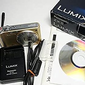 【中古】パナソニック デジタルカメラ ルミックス ゴールド DMC-ZX3-N
