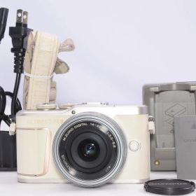 OLYMPUS PEN E-PL10 ミラーレス 14-42mm EZ レンズキット ホワイト ボディ傷あり 動作確認済み