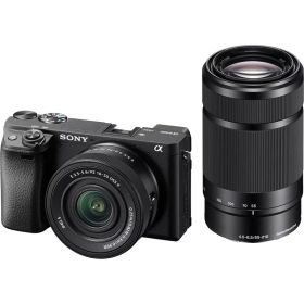【中古】SONY(ソニー) ミラーレス一眼カメラ α6400 ダブルズームレンズキット(同梱レンズ:SELP16502+SEL55210) ブラック ILCE-6400X BQ レンズ交換式 APS-C 6400X Black