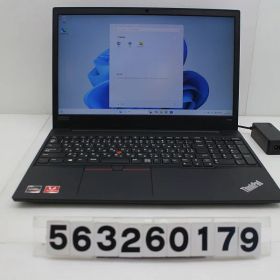 Lenovo ThinkPad E595 Ryzen 5 3500U 2.1GHz/8GB/256GB(SSD)/15.6W/FHD(1920x1080)/Win11【中古】【20260731】