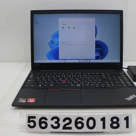 Lenovo ThinkPad E595 Ryzen 5 3500U 2.1GHz/8GB/256GB(SSD)/15.6W/FHD(1920x1080)/Win11【中古】【20260731】