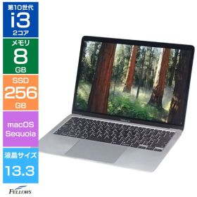 【エントリーでポイント10倍】 【Cランク 訳あり】中古 Apple MacBook Air 13インチ 2020 A2179 macOS Sequoia スペースグレイ Core i3 1.1GHz メモリ8GB SSD 256GB PCIe マックブックエア ノートパソコン