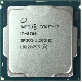 Intel Core i7-8700 SR3QS 6C 12T 3.2GHz to 4.6GHz Socket 1151 Coffee Lake 14NM 12MB 65W Oct 2017