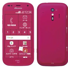 【中古】Aランク【目立った傷や汚れなし】SIMフリー F-01L FUJITSU(富士通） らくらくスマートフォン me ピンク 利用制限〇(白ロム) 送料無料