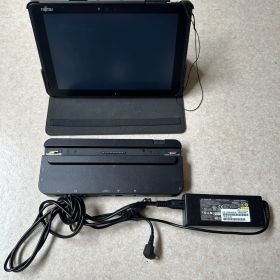 【OSなし、バッテリー良好】arrows Tab Q509/VEタブレット 拡張グレードル ACアダプタ