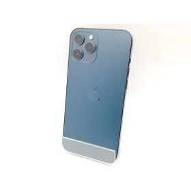 【中古】Apple au 【SIMロック解除済み】 iPhone 12 Pro Max 128GB パシフィックブルー MGCX3J/A【熊本】保証期間1ヶ月【ランクC】